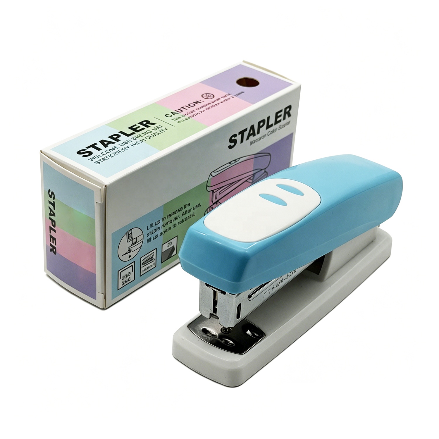 Stationery 20 Pages Cute Book Stapler Machine Paper Binding Office Stapler Accessories Color 24/6 New Design Stapler Machine